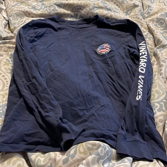 Vineyard vines American long sleeve tee  preppy long sleeve tshirt - Picture 1 of 3